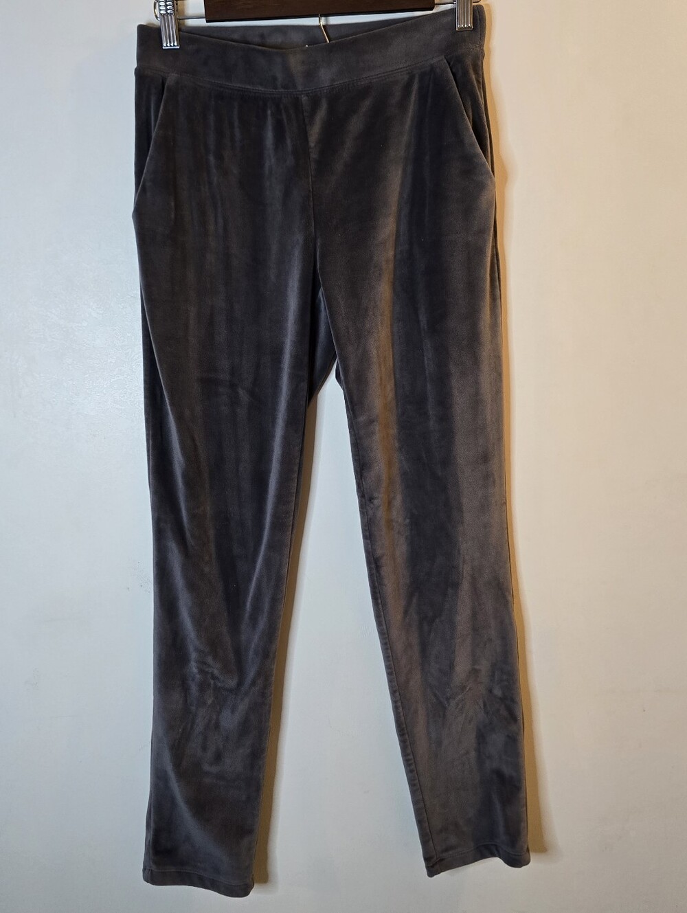 House of Harlow 1960 Pants Womens XS Gray Velvet Velour Lounge Pull On